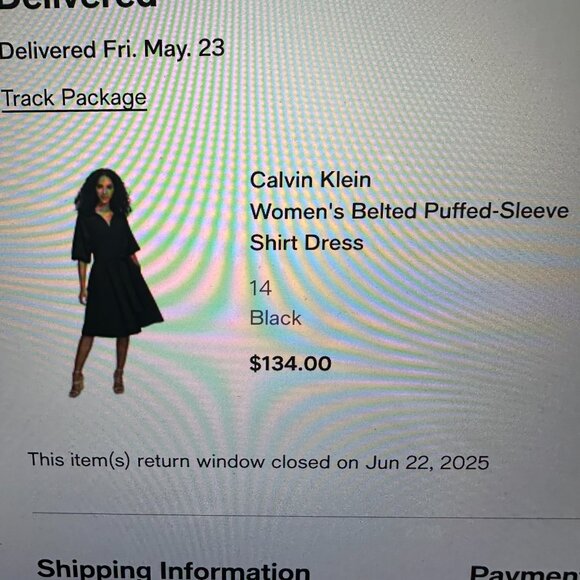 CALVIN KLEIN BLACK DRESS SIZE 14 - WORN ONCE! - Picture 3 of 3